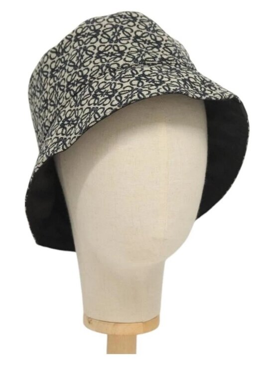 LOEWE Anagram Reversible Bucket Hat Canvas Navy